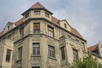 Old building, dilapidated residential building, Johannes-Runge-Straße, Wittenberge, Prignitz