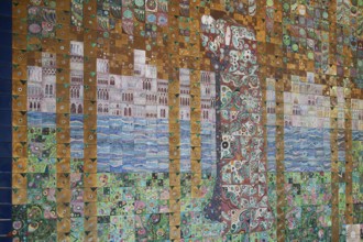 Colourful tiles on a wall, Havana, Cuba, Caribbean, Central America