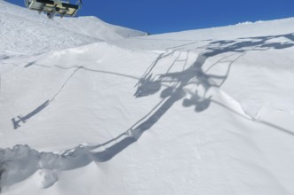 Chairlift, Alpe Tognola ski area, San Martino di Castrozza, Trentino, South Tyrol, Italy