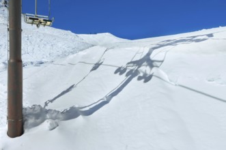 Chairlift, Alpe Tognola ski area, San Martino di Castrozza, Trentino, South Tyrol, Italy