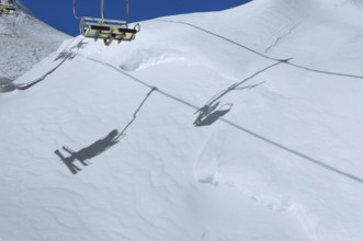 Chairlift, Alpe Tognola ski area, San Martino di Castrozza, Trentino, South Tyrol, Italy