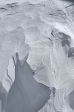 Snow drifts, Alpe Tognola ski area, San Martino di Castrozza, Trentino, South Tyrol, Italy