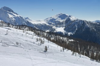 Alpe Tognola ski area, San Martino di Castrozza, Trentino, South Tyrol, Italy