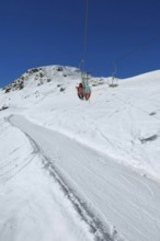 Chairlift, Alpe Tognola ski area, San Martino di Castrozza, Trentino, South Tyrol, Italy
