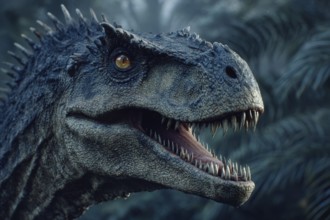 A dinosaur, spinosaur, spinosaurus in detail, AI generated