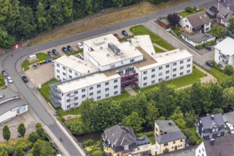 Aerial view, Friederike-Fliedner-Haus retirement home, Evang. Johanneswerk gGmbH nursing home,