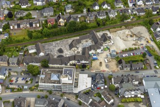 Aerial view, car park demolition and demolition of the former Eins-A complex on Schulstrasse,