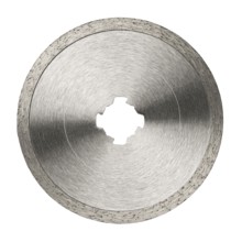 Frontal shot of a cut off wheel in white back