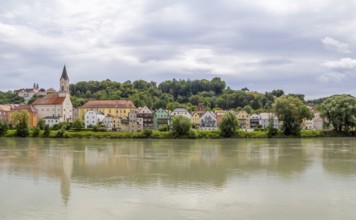 Riparian impression of Passau, a town in southern Germany