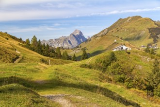 Idyllic scenery around Warth, a municipality in the district of Bregenz in the Austrian state of