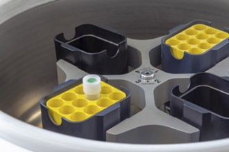 Detail of a centrifuge in a medical lab