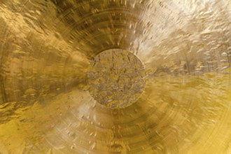Full frame abstract chinese chau gong closeup
