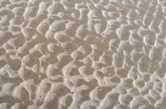 Full frame abstract sand closeup pattern seen on a beach in Northern Germany