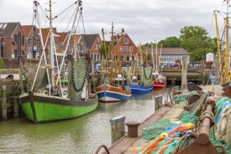 Fishing village named Neuharlingersiel located in East Frisia, Germany