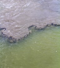 Full frame abstract water contamination closeup