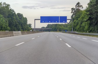 Highway scenery in Germany at summer time