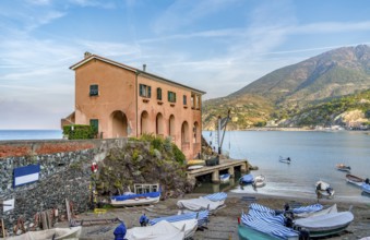 Scenery around Levanto, a small town at a coastal area in the province of La Spezia in Liguria,
