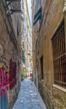 Alleyway in Genoa, the capital of the italian region of Liguria
