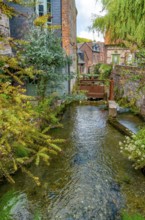 Scenery around river Veules in Veules-les-Roses, a commune in the Seine-Maritime department in the