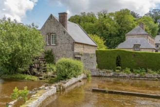 Scenery around river Veules at Veules-les-Roses, a commune in the Seine-Maritime department in the
