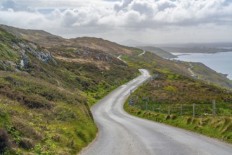 Idyllic coastal scenery around Sky Road in Connemara, a region in western Ireland
