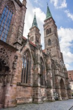 St Sebaldus church Nuremberg, a city in Franconia in the german state of Bavaria