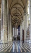 Scenery inside the Amiens Cathedral in Amiens, a city and commune in northern France. It is the