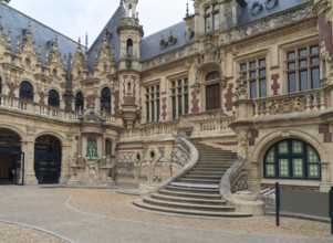 Benedictine Palace in Fecamp, a commune in the Seine-Maritime department in the Normandy Region of