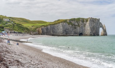Coastal scenery around Etretat, a commune in the Seine-Maritime department in the Normandy region