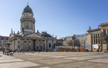 Scenery around the New Church in Berlin, the capital and largest city in Germany