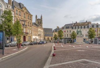 City view of Fecamp, a commune in the Seine-Maritime department in the Normandy Region of France