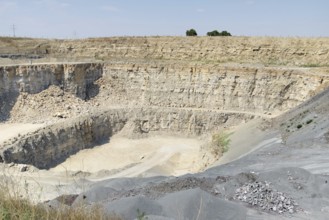Sunny stone pit scenery in Southern Germany