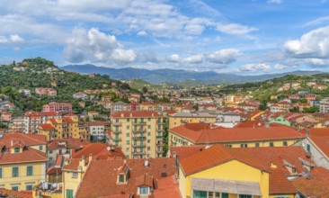 Scenery around Porto Maurizio in Oneglia, a former town in northern Italy on the Ligurian coast, in