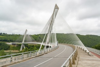 Terenez bridge between Landevennec and Rosnoen in Brittany, France