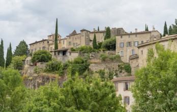 Scenery around Vaison-la-Romaine, a town in the Vaucluse department in the Provence region in