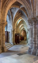 Scenery inside the Saint-Maurices Basilica in Epinal, the capital city of the Vosges departmend in