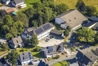 Aerial photo, St. Katharina Catholic Primary School, Heinsberg, Kirchhundem, Sauerland, North