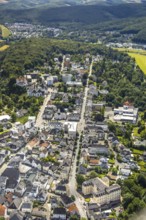 Aerial view, Königstraße, in front the Administrative Court, Neumarkt, Wedinghausen Monastery and