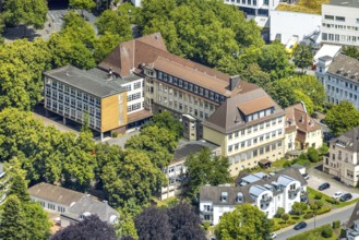 Aerial view, Klinikum Hochsauerland GmbH administration, Neheim, Arnsberg, Sauerland, North