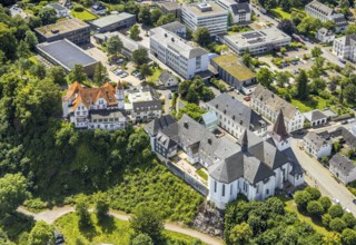 Aerial view, Wedinghausen Monastery and St Laurentius Catholic Church, Laurentianum Grammar School