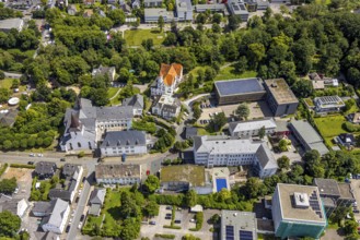 Aerial view, Wedinghausen Monastery and St Laurentius Catholic Provost Church, Laurentianum Grammar