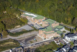 Aerial view, Grimberg housing estate at the former Grimberg 3/4 mine site, Weddinghofen, Bergkamen,