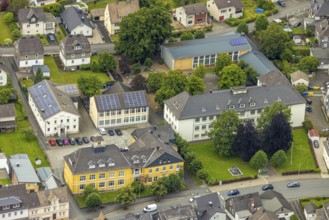 Aerial view, Städt. Primary School and House of Youth, Bad Laasphe, Wittgensteiner Land, North