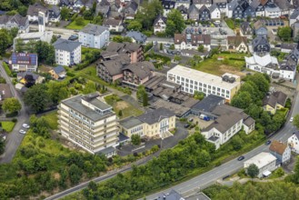 Aerial view, site of the former Emmaburg Clinic, Bad Laasphe, Wittgensteiner Land, North