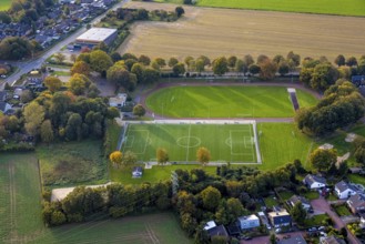 Aerial view, sports field and football stadium SV 1923/27 e. V. Bedburg-Hau, above the Dietmar