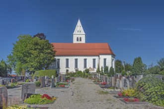 The Roman Catholic parish church of the Assumption of the Virgin Mary in Gebrazhofen, part of the