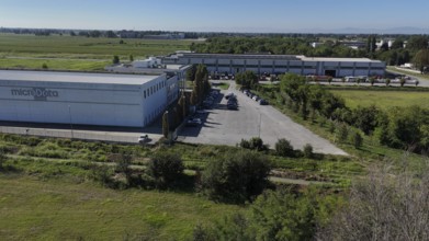 Cremona, Italy - August 22nd 2025 Modern Technology Hub in Lombardy Italy Featuring Expansive Data