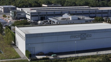 Cremona, Italy - August 22nd 2025 Modern Data Center Facility in the Lombardy Region of Italy