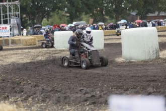 Lawnmower tractor race in Thönse, Lower Saxony, Germany