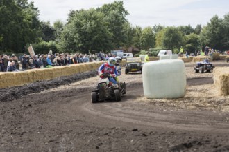 Lawnmower tractor race in Thönse, Lower Saxony, Germany